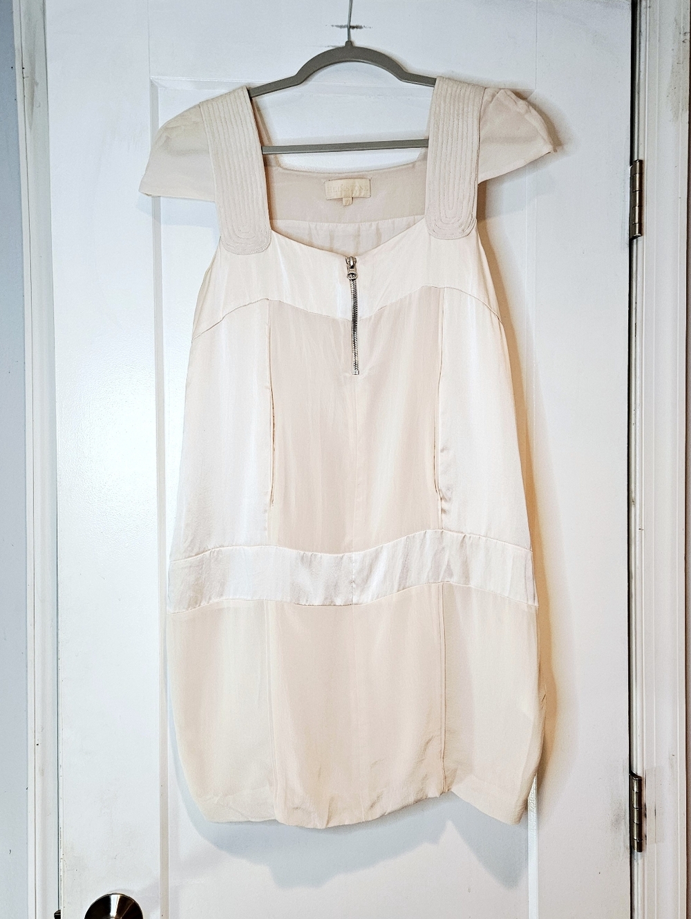 Heimstone Blush Pink Mini Dress Zip Front Pockets 38